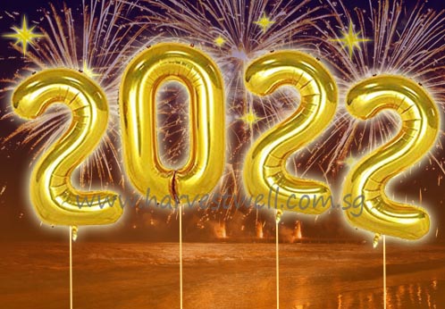 New Year 2022 Megaloon Gold Foil Balloon